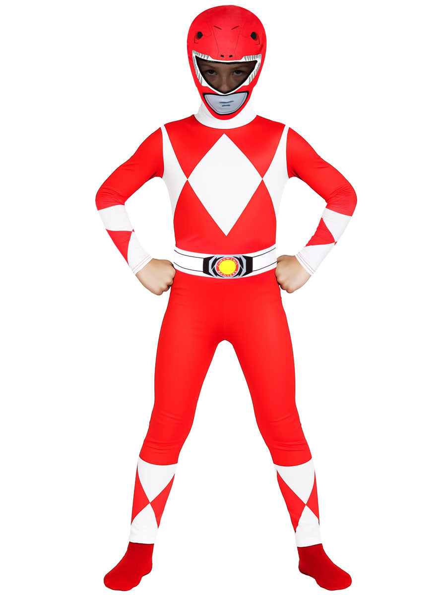 Boys Red Power Ranger Mighty Morphin Costume