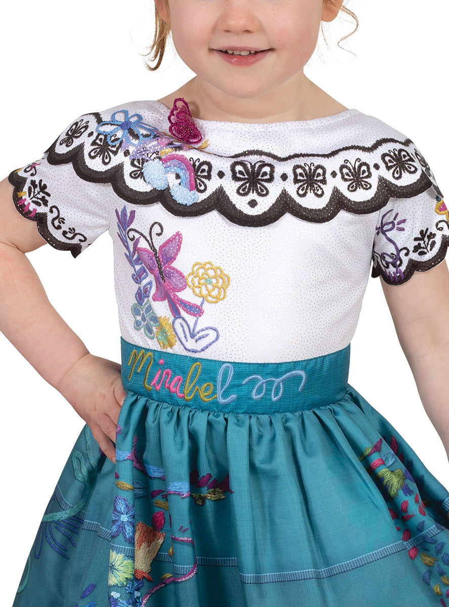 Image of Mirabel Deluxe Toddler Girls Disney Encanto Costume - Close Image