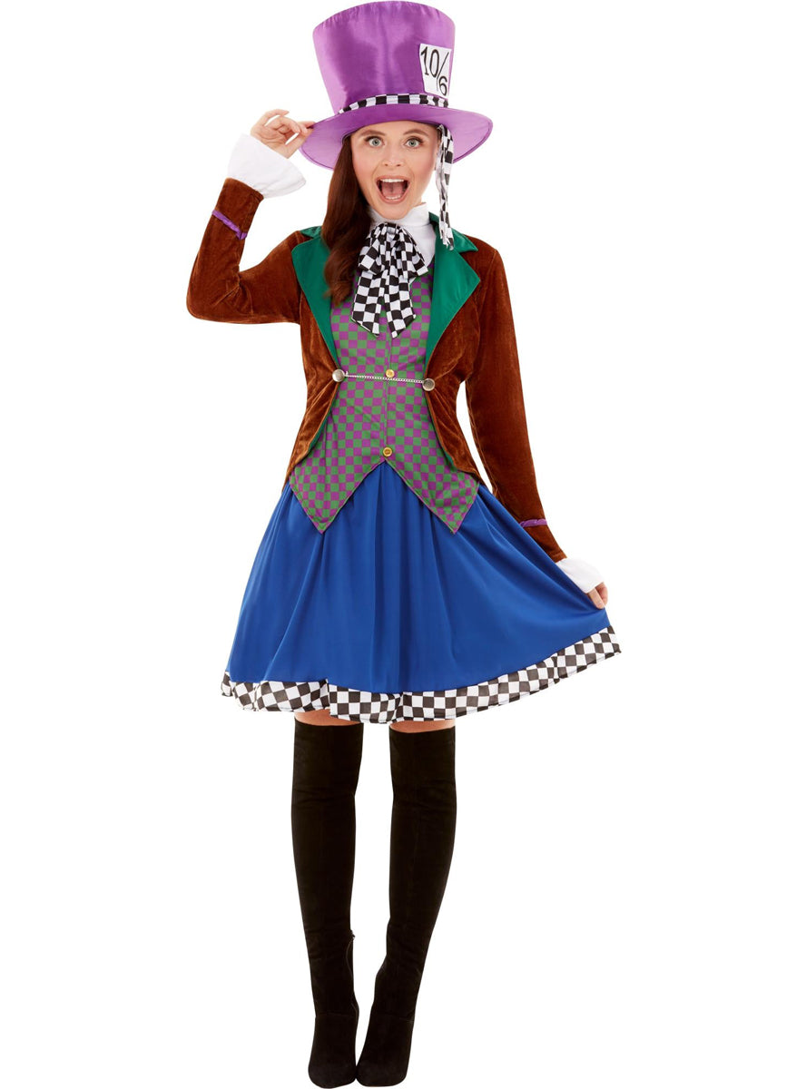 Miss Mad Matter Plus Size Womens Alice In Wonderland Costume - Main Image