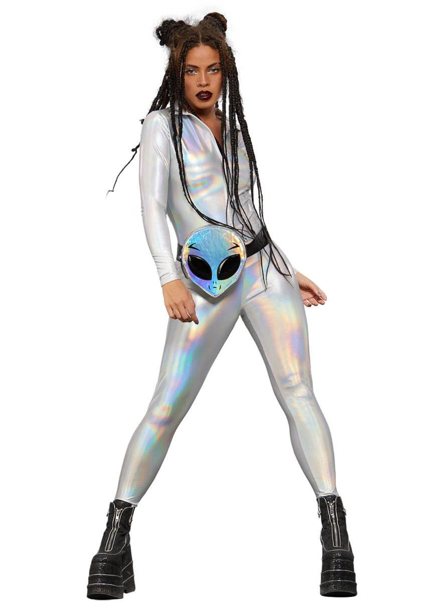 Miss Whiplash Womens Holographic Jumpsuit - Main Image