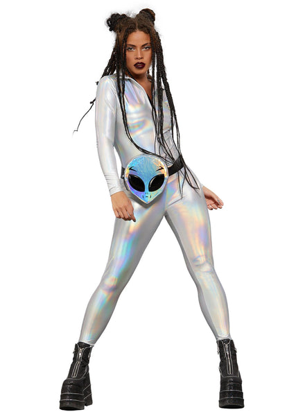 Miss Whiplash Womens Holographic Jumpsuit - Main Image