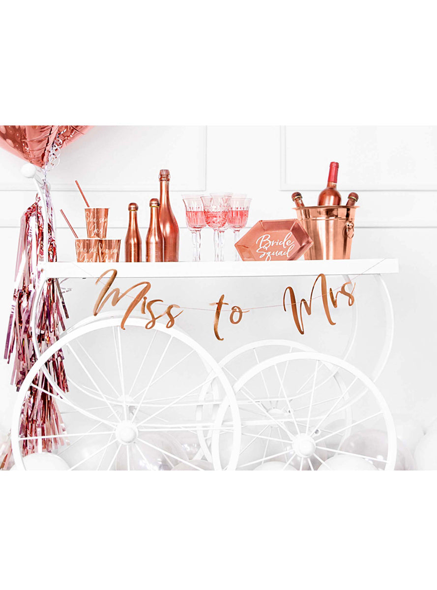 Miss to Mrs 76cm Gold Hens Night Party Banner - Lifestyle Image 2