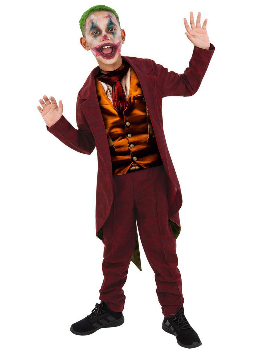 boys joker trickster costume - main image
