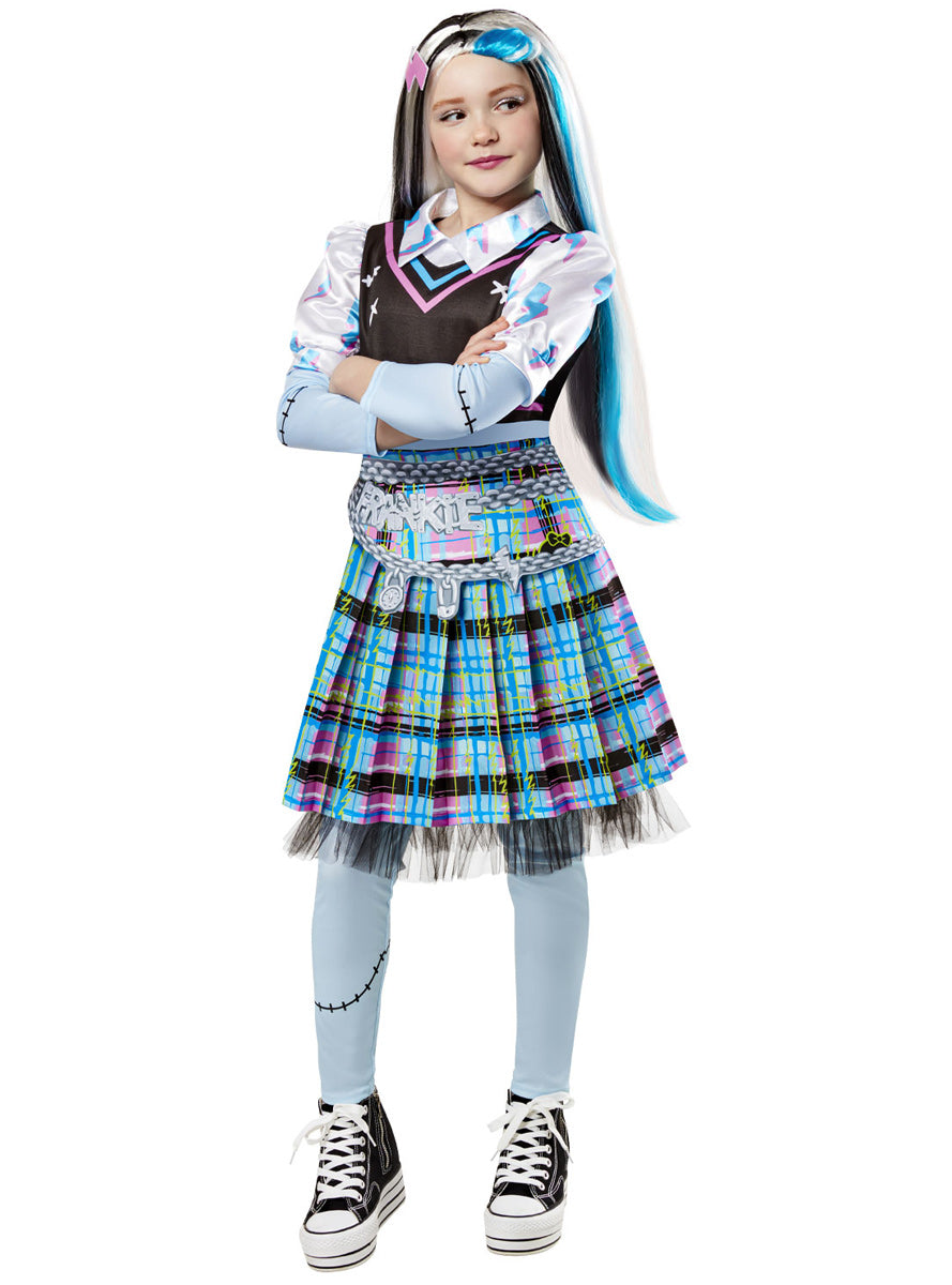 Teen Girls Frankie Stein Deluxe Monster High Costume - Alternative Image