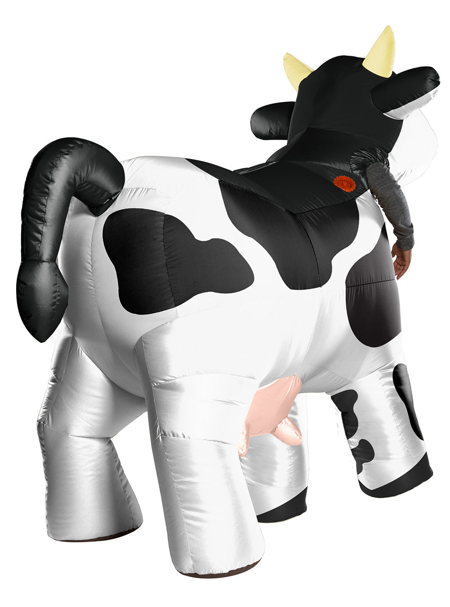 Moo Moo Adults Inflatable Cow Costume - Back Image