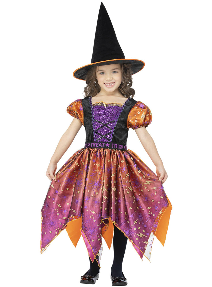 Girls pretty halloween witch costume - Main image