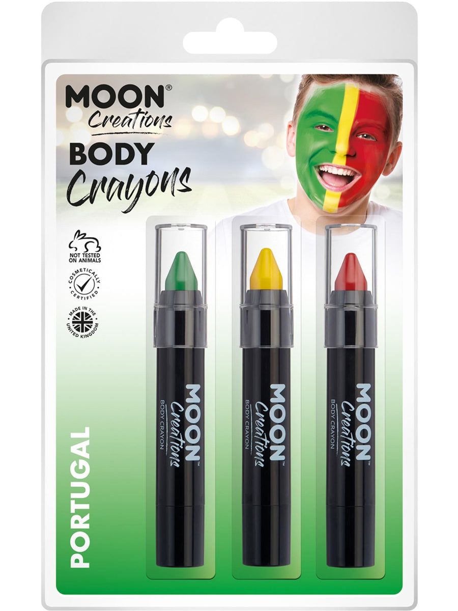Portuguese Colours 3 Pack Face Paint Crayons - Main Image