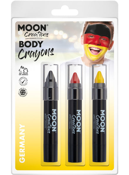 German Colours 3 Pack Face Paint Crayons - Main Image