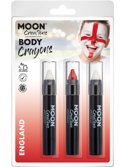 English Colours 3 Pack Face Paint Crayons - Main Image