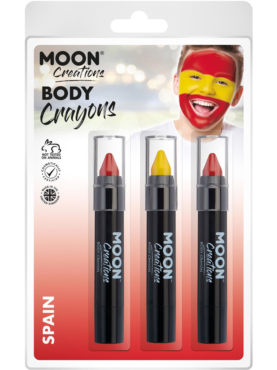 Spanish Colours 3 Pack Face Paint Crayons - Main Image