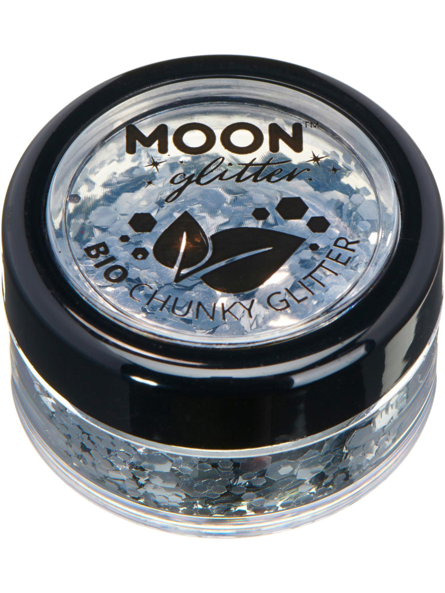 Chunky Silver Bio Moon Glitter Pot - Main Image