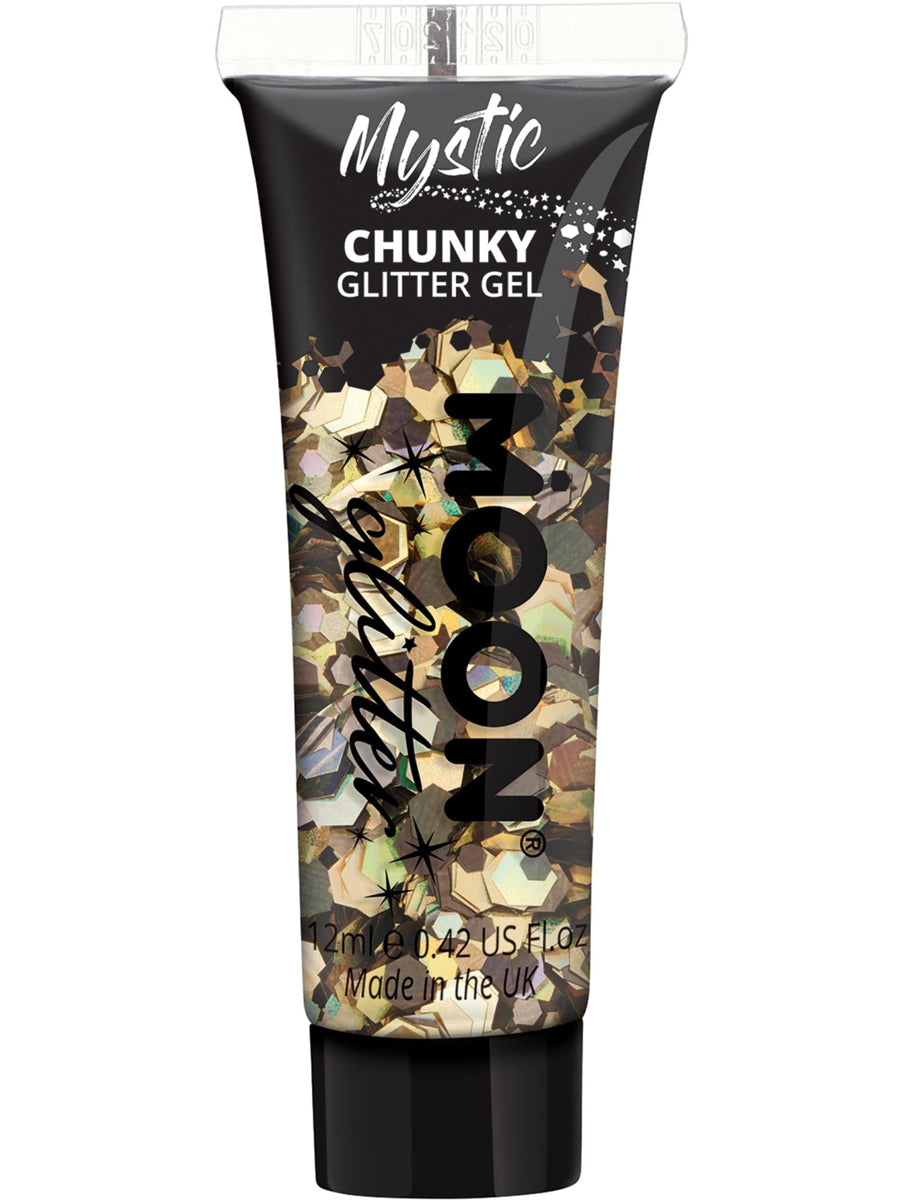Chunky Mystic Gold Luxe Mixed Colour Moon Glitter Gel - Main Image