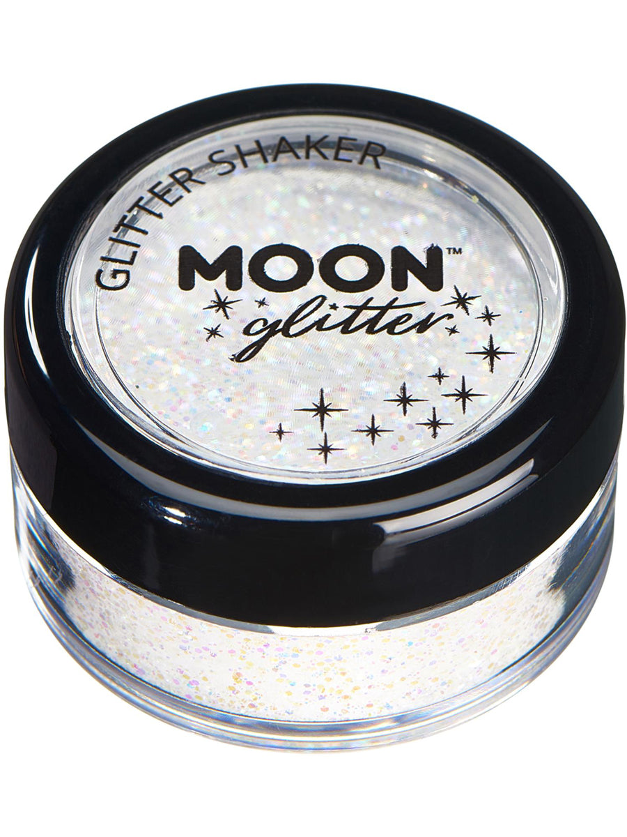 Fine White Iridescent Moon Glitter Shaker Pot - Main Image
