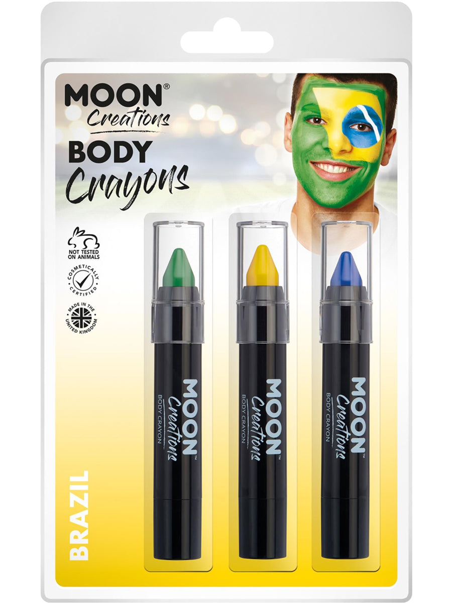 Brazilian Colours 3 Pack Face Paint Crayons - Main Image