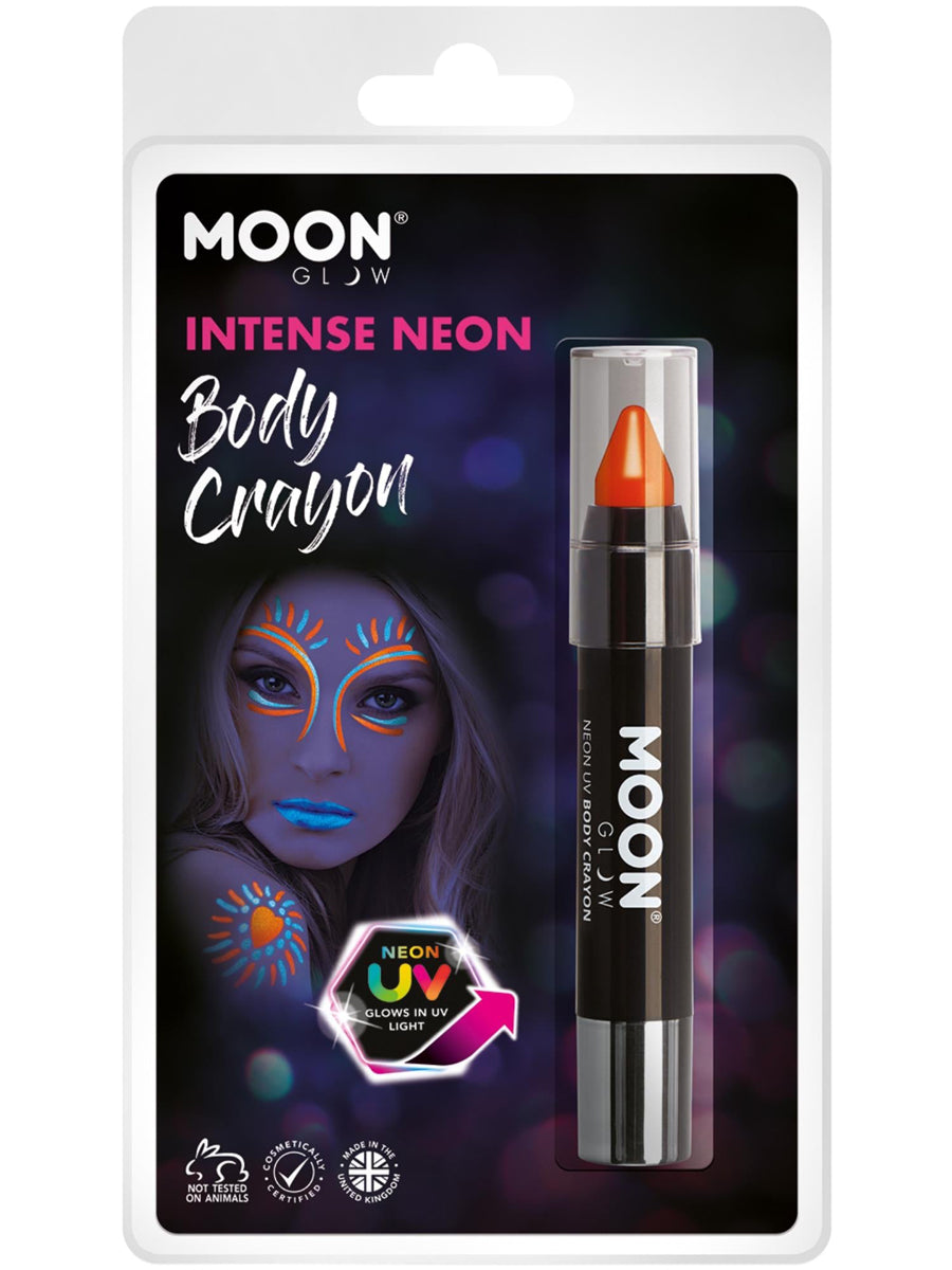 UV Reactive Orange Intense Neon Moon Glow Body Crayon - Main Image