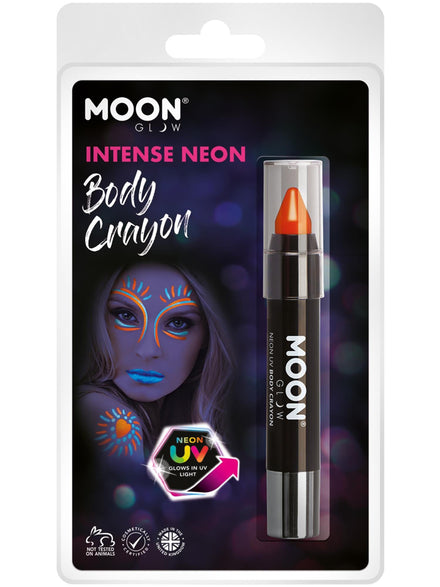 UV Reactive Orange Intense Neon Moon Glow Body Crayon - Main Image