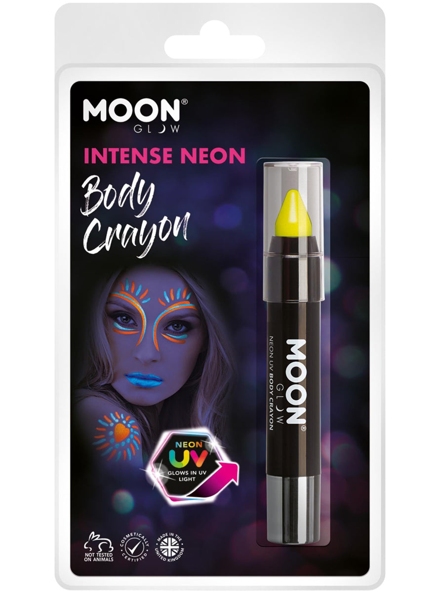 UV Reactive Yellow Intense Neon Moon Glow Body Crayon - Main Image