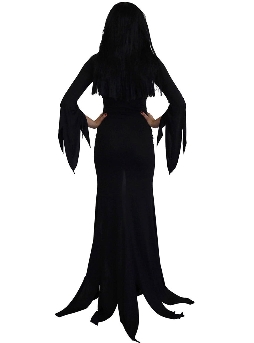 Back image of Mortifying Mistress Womens Morticia Halloween Costume