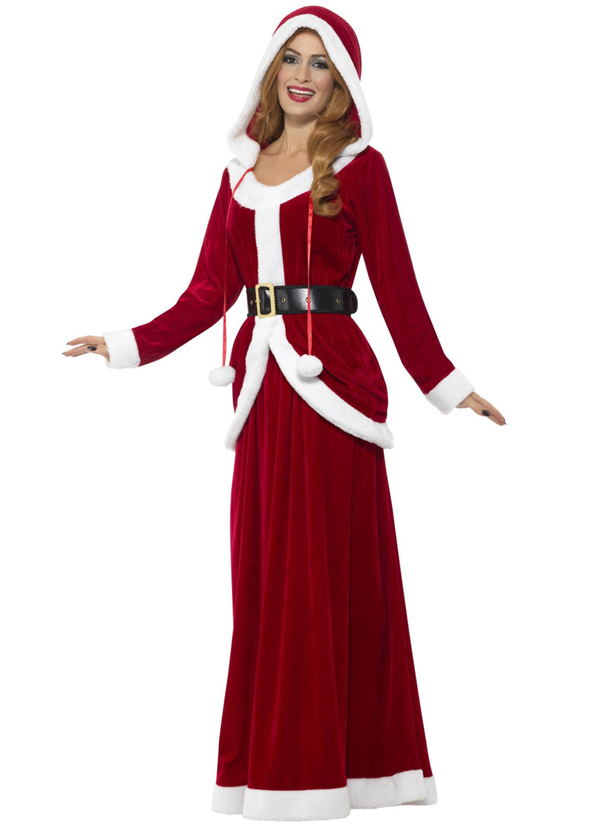 Womens xmas santa costume dress - Alternative image 1