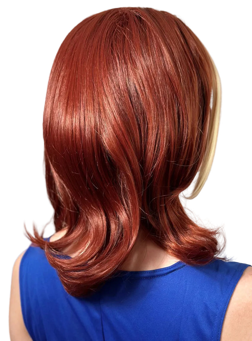 Music Diva Womens Ginger 90s Popstar Costume Wig - Back Image 2