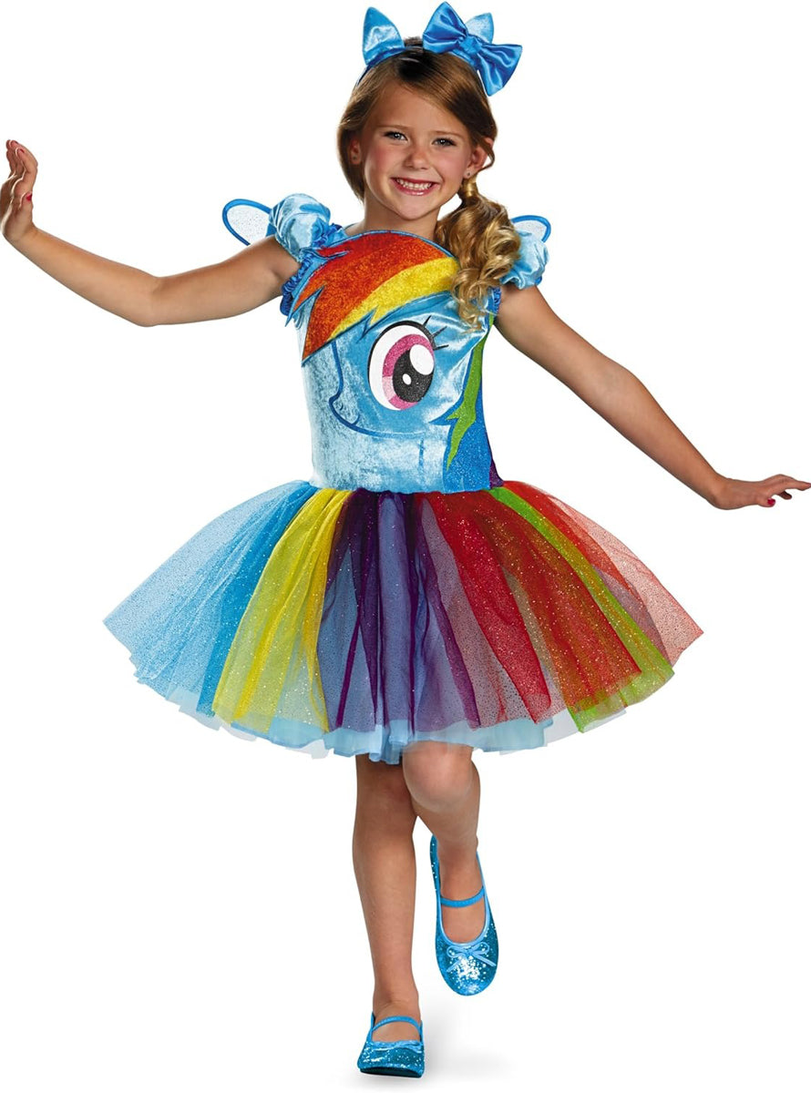 Prestige Girls Rainbow Dash My Little Pony Costume - Main Image