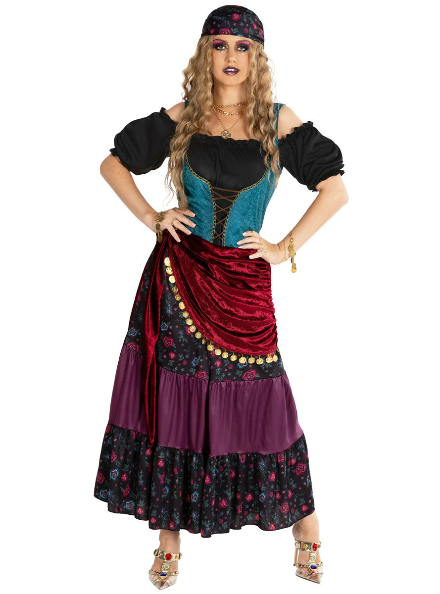 Plus Size Womens Gypsy Mystic Fortune Teller Costume
