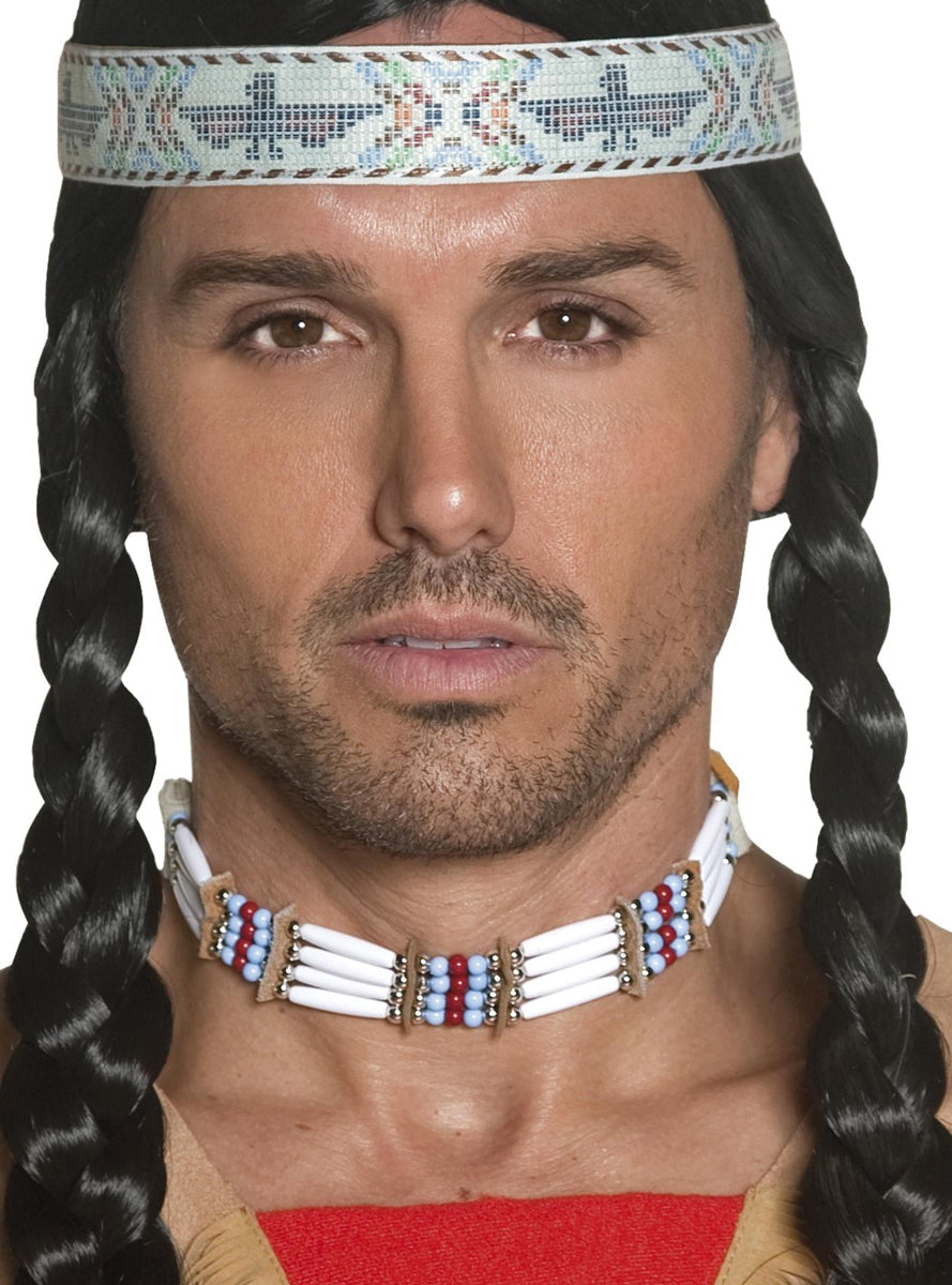 Native American Beaded Adults Choker Necklace - Main Image