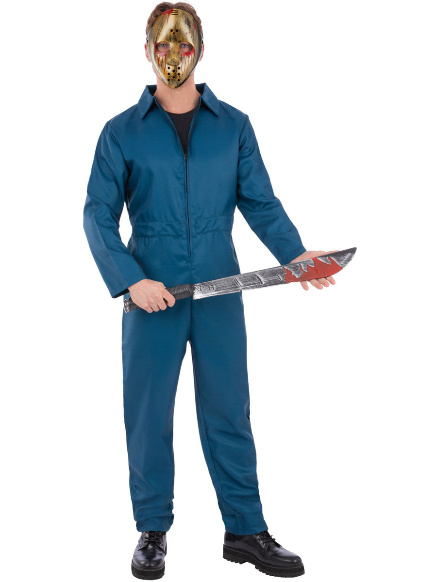 Blue Halloween Boiler Suit Costume for Men - Main Image