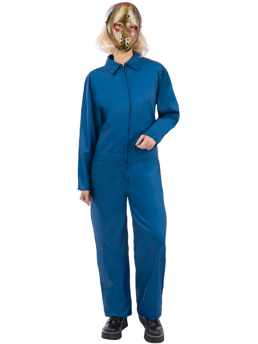Plus Size Blue Halloween Boiler Suit for Women - Main Image
