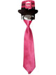 Image of Neon Pink Satin Costume Neck Tie