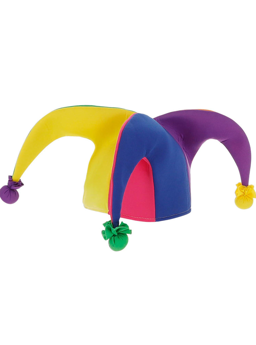 Adults Neon Jester Style Costume Hat - Alternate Image