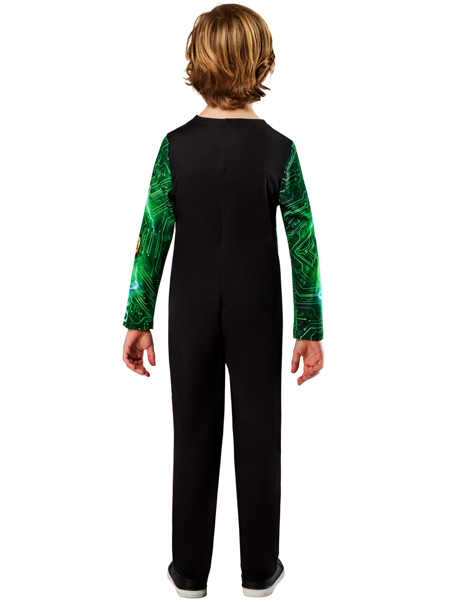 Game Over Boys Neon Skeleton Gamer Halloween Costume - Back Image