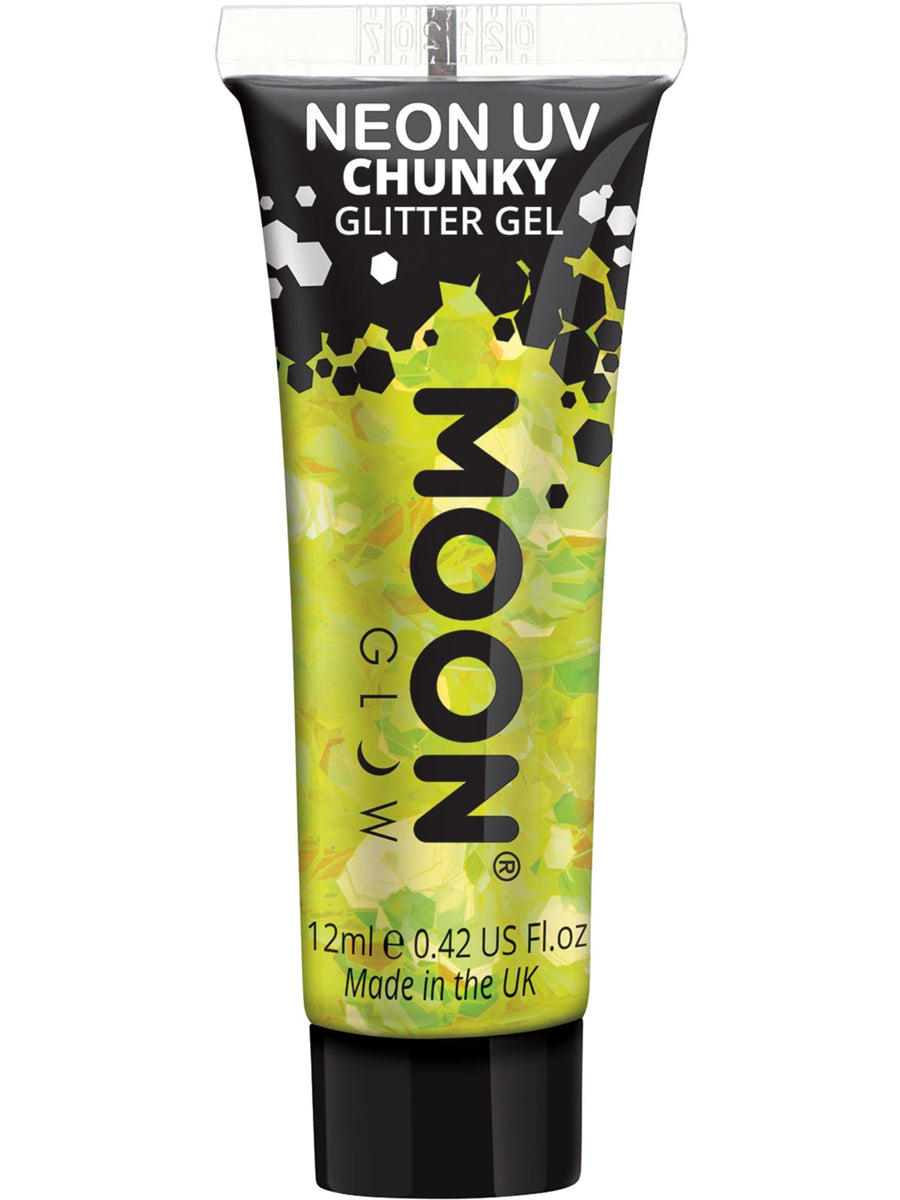 Chunky Yellow UV Moon Creations Glitter Gel - Main Image