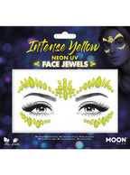 UV Neon Yellow Face Jewels - Main Image