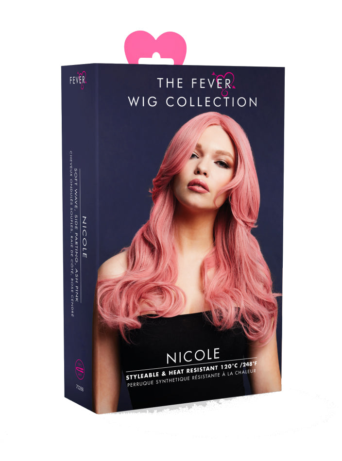 Ash Pink Womens Deluxe True Blend Wavy Fashion Wig - Packaging Image