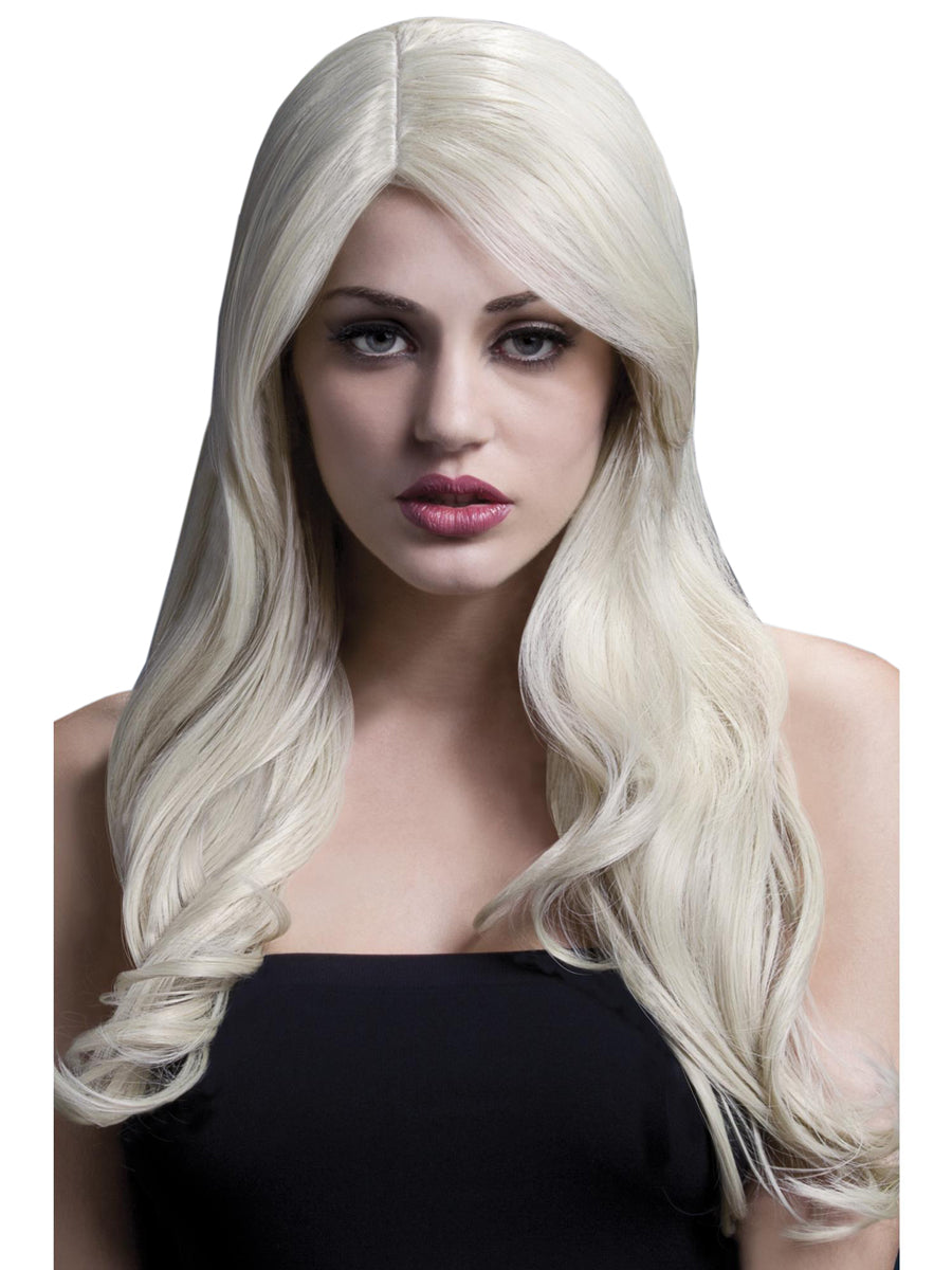 Deluxe Light Blonde Wavy Womens Heat Resistant Fashion Wig - Main Image