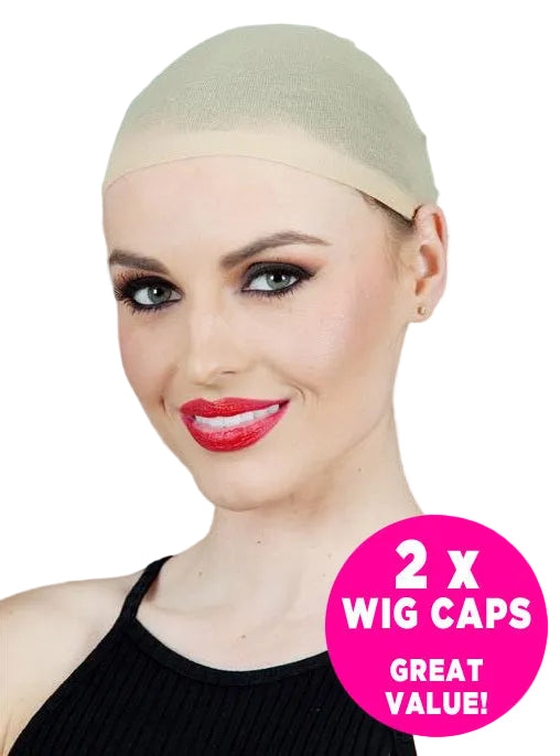 Nude Coloured Stocking Cap Hair Net 2 Pack - Main Image