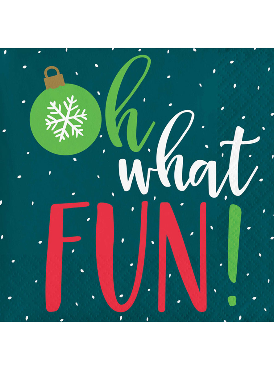 Oh What Fun 16 Pack Christmas Beverage Napkins