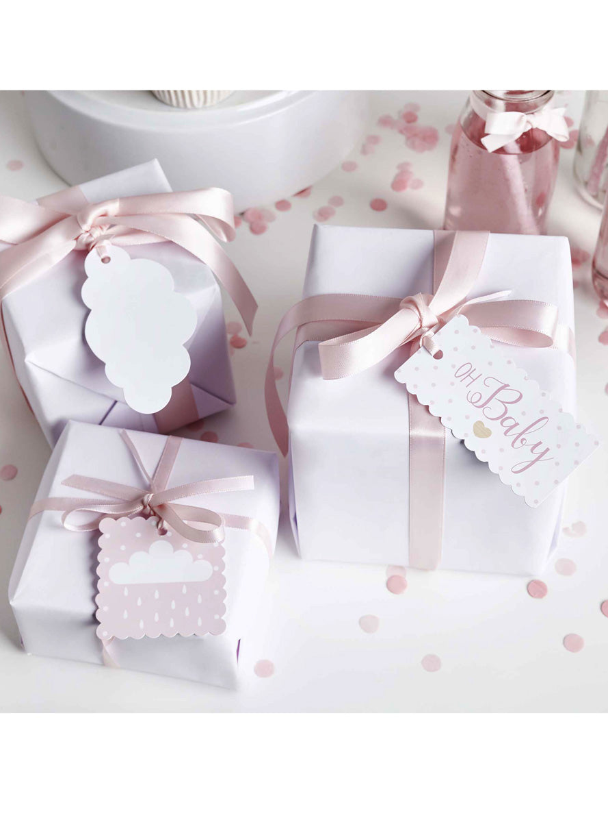 Oh Baby 3 Pack Blue Pink Shower Gift Tags - Lifestyle Image 1