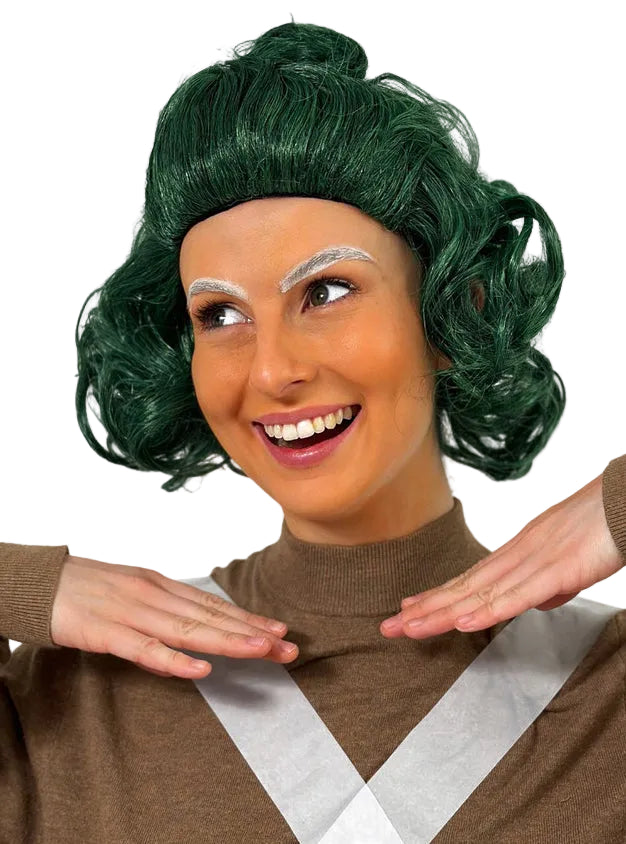 Oompa Loompa Adults Short Green Costume Wig - Alternative Image