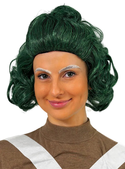 Oompa Loompa Adults Short Green Costume Wig - Main Image