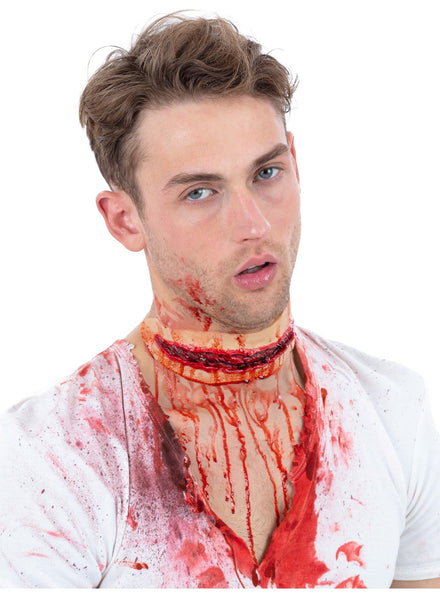 Halloween Slashed Neck Prosthetic - Main Image