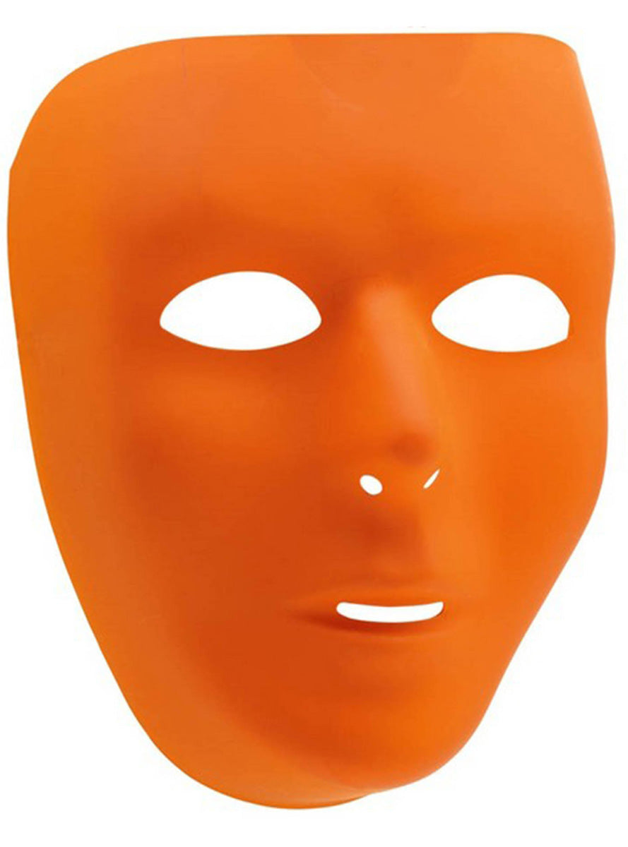 Orange Blank Face Mask