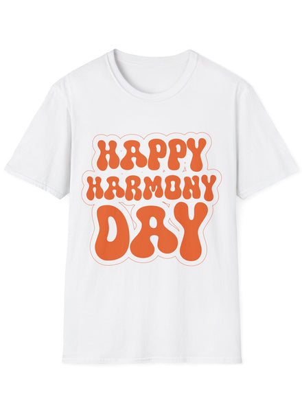 Happy Harmony Day Adults White Shirt
