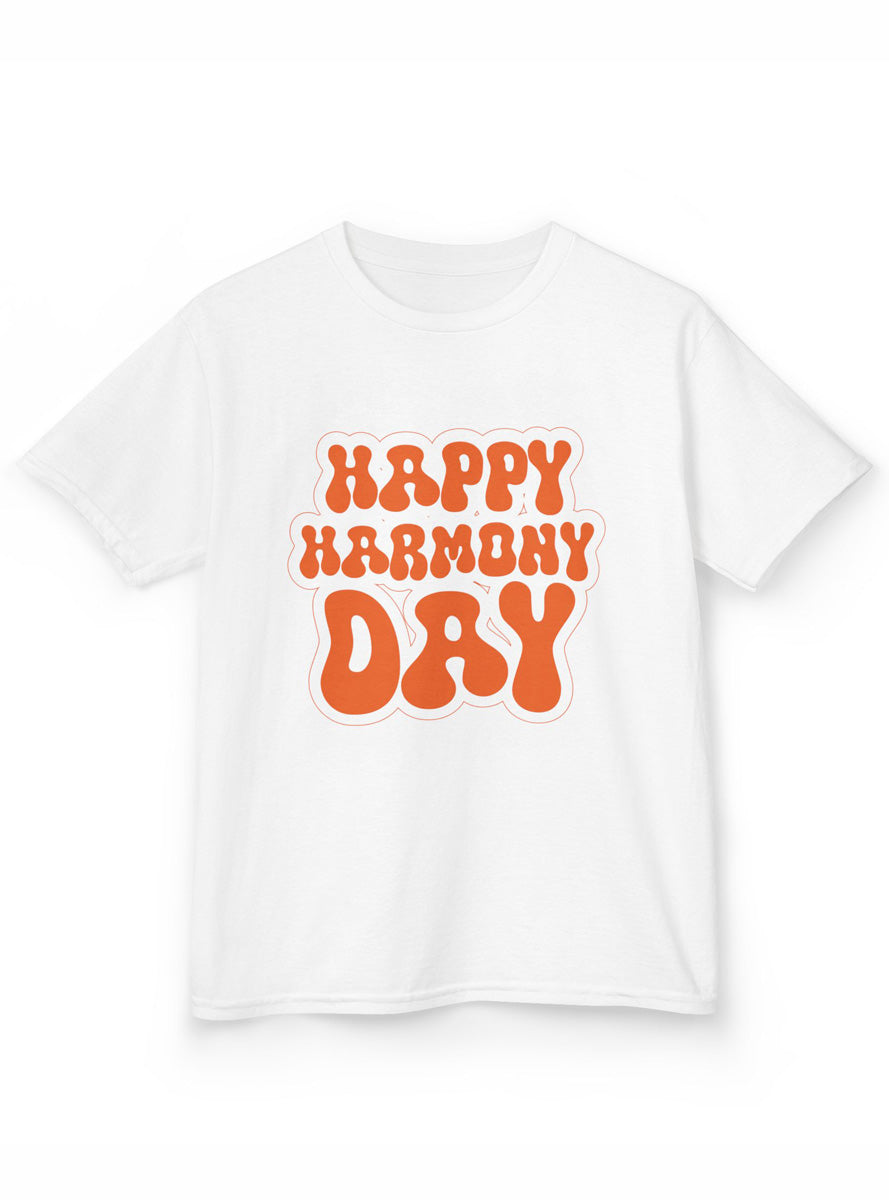 Happy Harmony Day Teens White Shirt