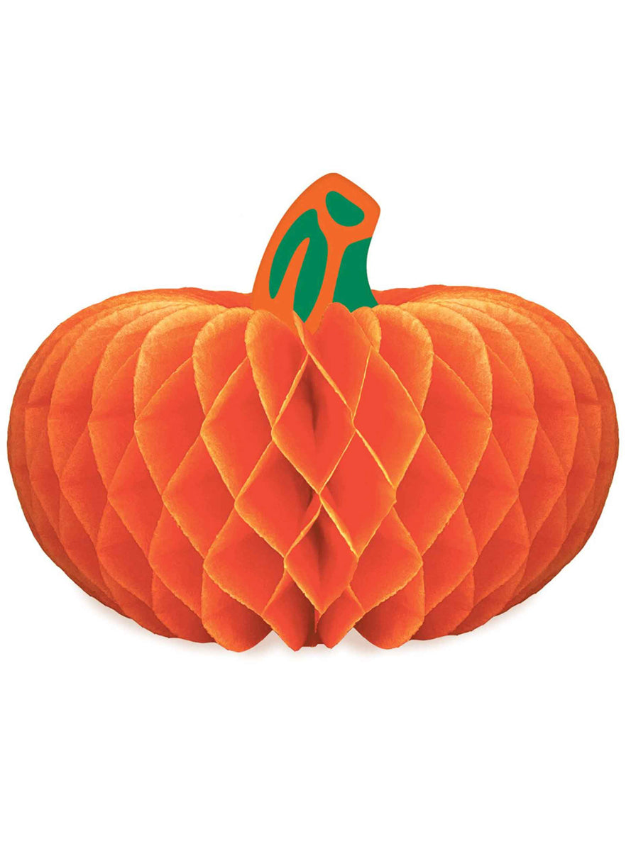 Pack of 4 Halloween Pumpkin Honeycomb Decorations - Main Image