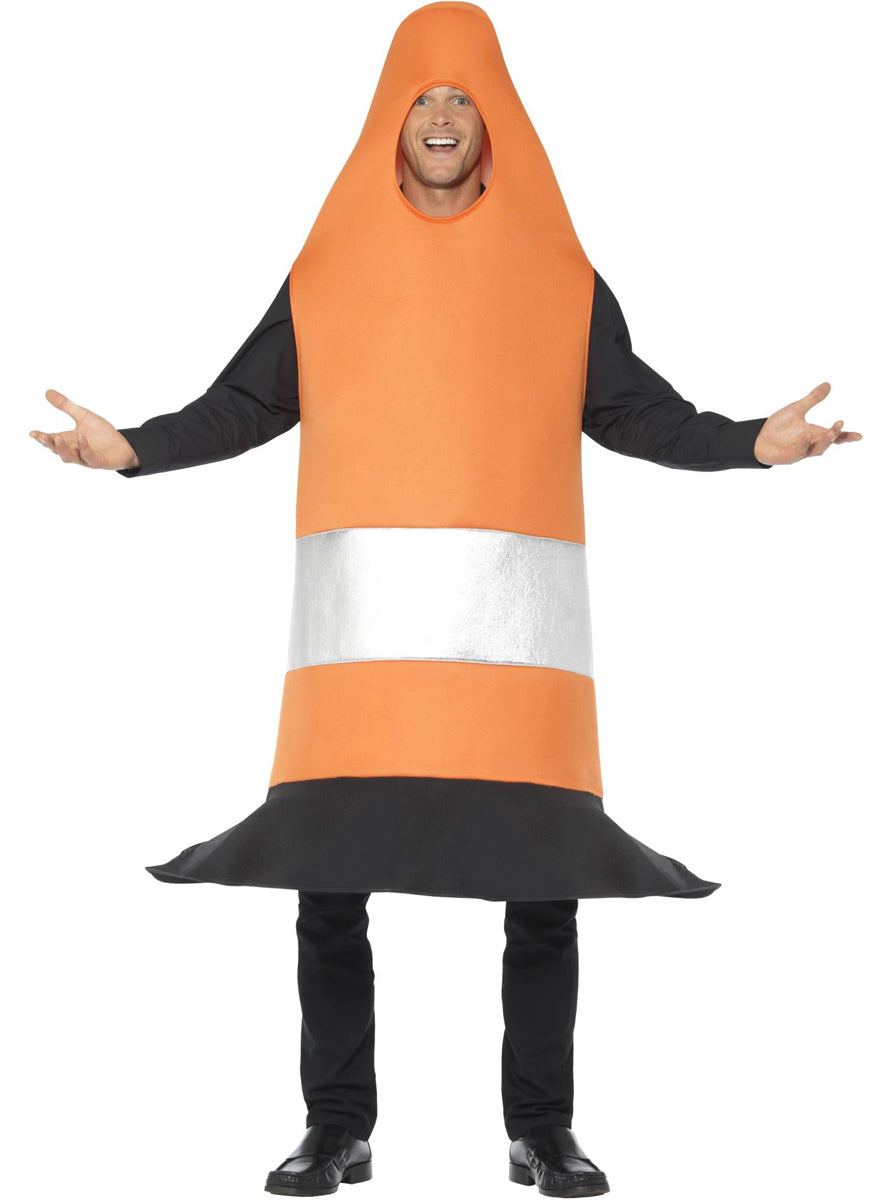 Adults Orange Traffic Cone Novelty Costume - Main Image
