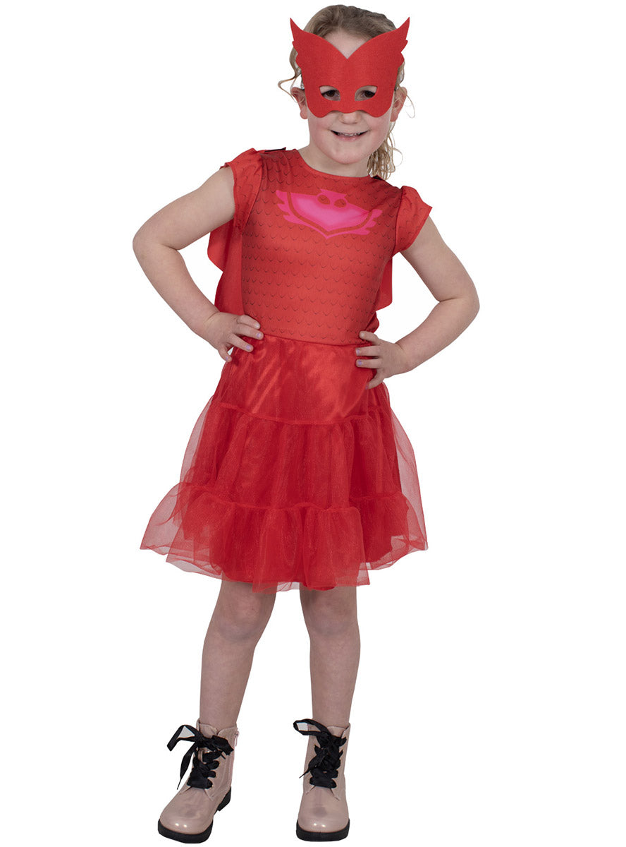 Owlette Girls Red PJ Masks Character Costume - Alternative Image