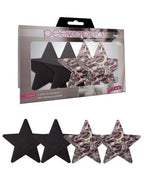 Stick On Pasties for Women with Black and Purple Animal Print