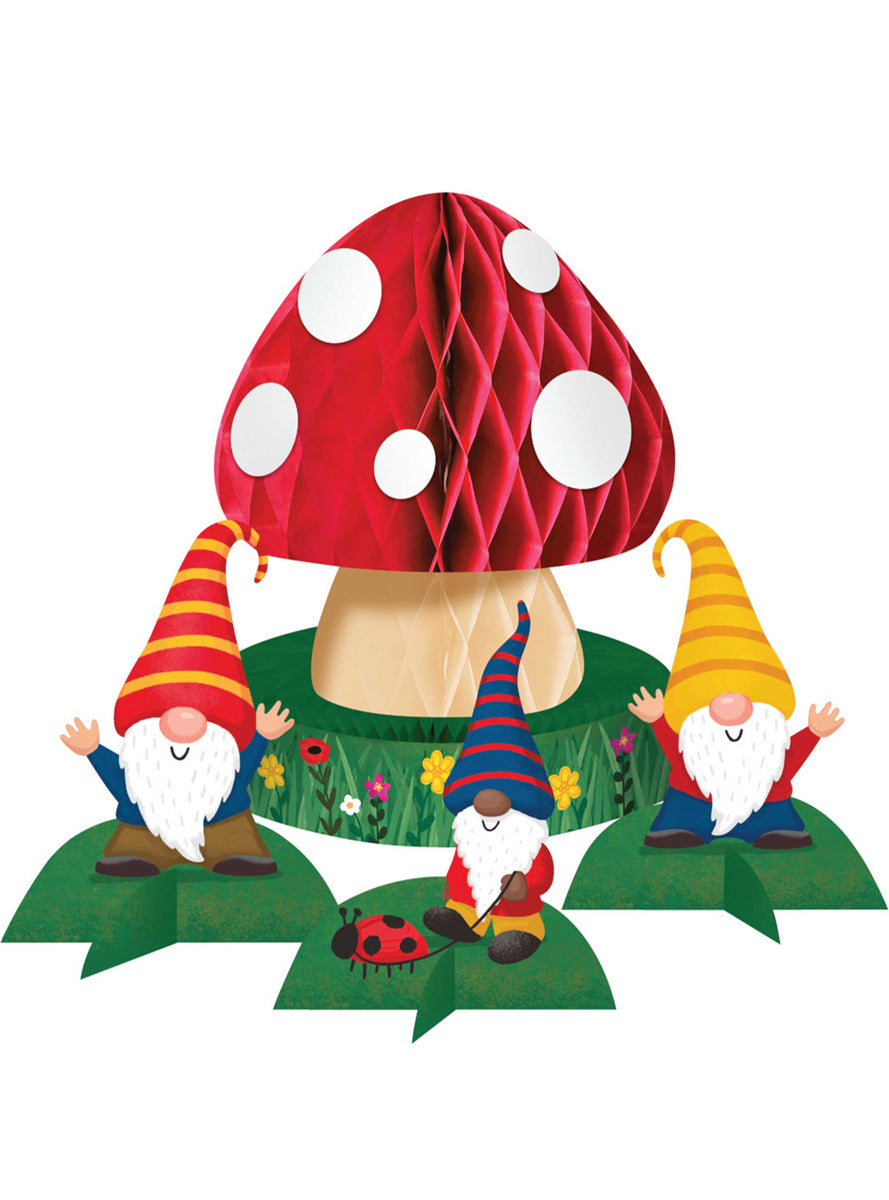 Party Gnomes 30cm Honeycomb Centrepiece Decoration – Main Image